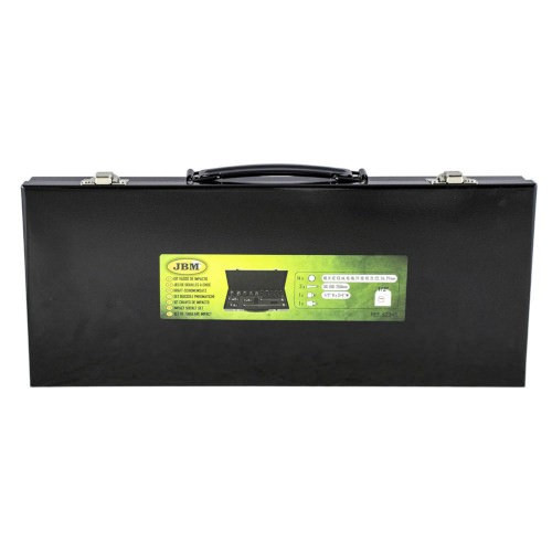 JBM 52345 Set de 19 piezas de impacto de 1/2" con 14 vasos hexagonales + adaptadores