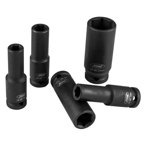 JBM 52342 Set de 11 vasos de impacto hexagonal de 1/2"