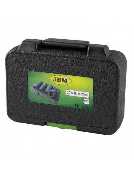 JBM 53197 Set de 4 vasos de impacto para tornillos de seguridad