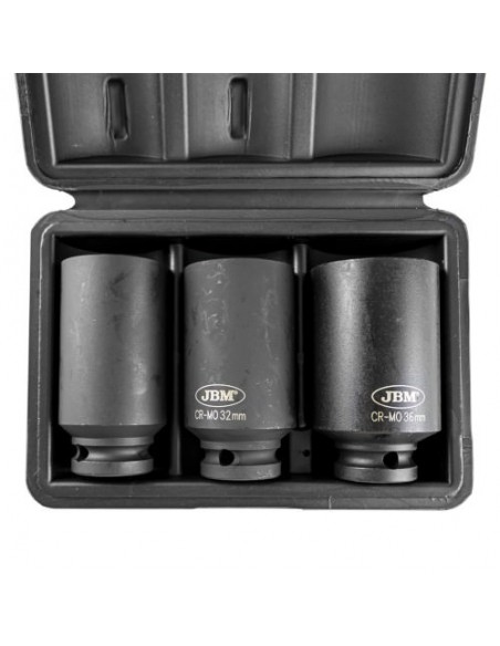 JBM 52694 Set de 3 vasos xzn de 1/2" de impacto