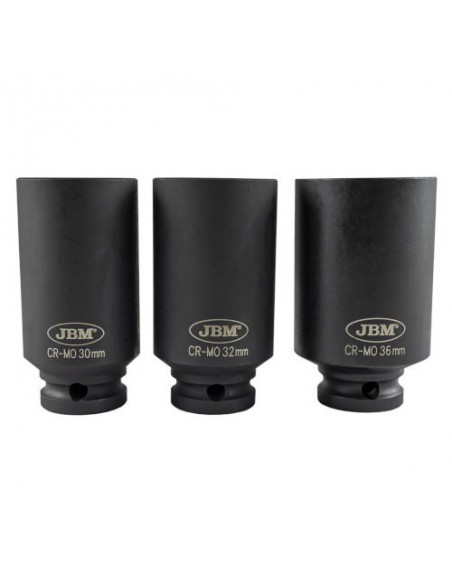 JBM 52694 Set de 3 vasos xzn de 1/2" de impacto