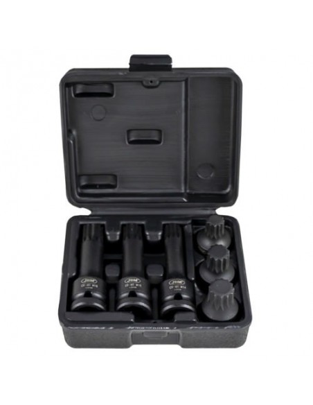 JBM 52546 Set de 6 vasos punta xzn de impacto de 1/2"