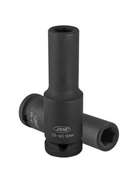 JBM 12061 Vaso de impacto largo hexagonal 1/2" 10mm