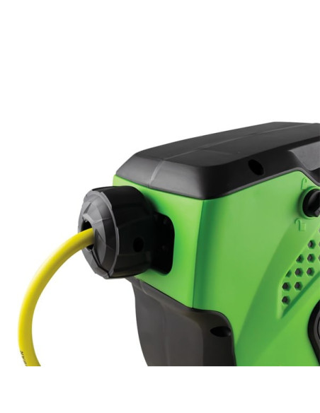 Carrete de manguera de aire de 11 metros color verde