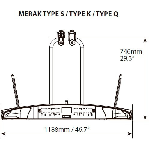 Portabicicletas bola 2 bicis Menabo Merak Type Q