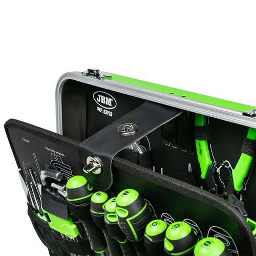 Caja de herramientas de 135 piezas vasos hexagonales JBM 53928 maletín de aluminio