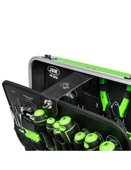 Caja de herramientas de 135 piezas vasos hexagonales JBM 53928 maletín de aluminio