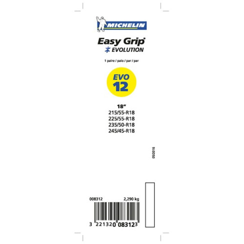 Cadenas de nieve Michelin Easy Grip Evolution 12