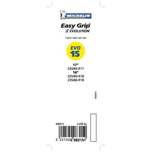 Cadenas de nieve Michelin Easy Grip Evolution 15