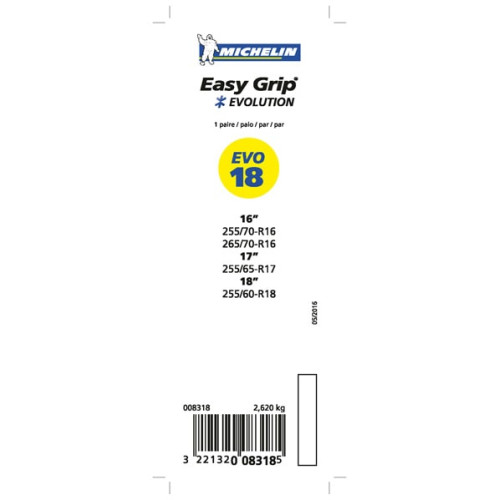 Cadenas de nieve Michelin Easy Grip Evolution 18