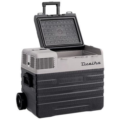 Nevera portátil de compresor con ruedas 12V, 24V y 220V Dreiha CBX42BR