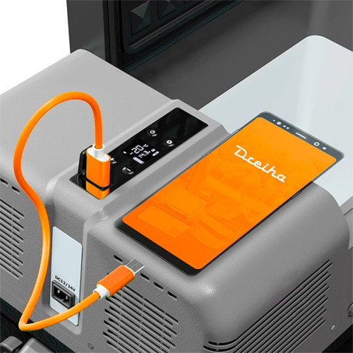 Nevera portátil de compresor con ruedas 12V, 24V y 220V Dreiha CBX42BR