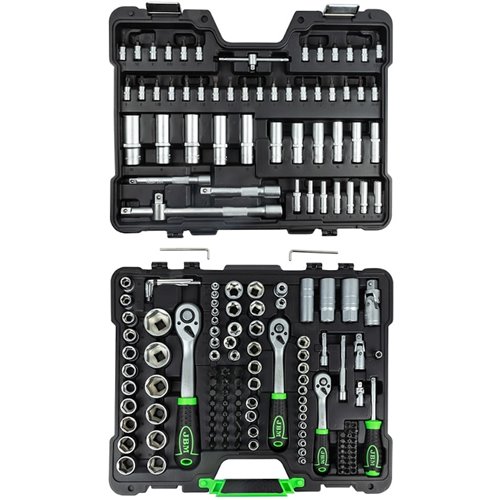 Caja de herramientas 179 piezas vasos hexagonales JBM 54035