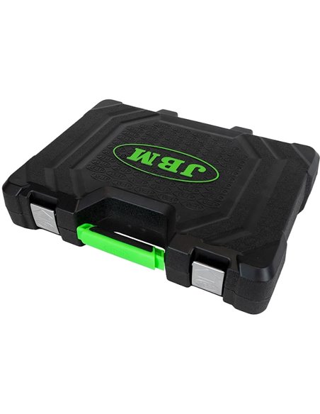 Caja de herramientas 108 piezas vasos hexagonales cromados JBM 54048