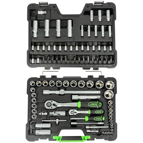 Caja de herramientas 94 piezas vasos hexagonales JBM 54038