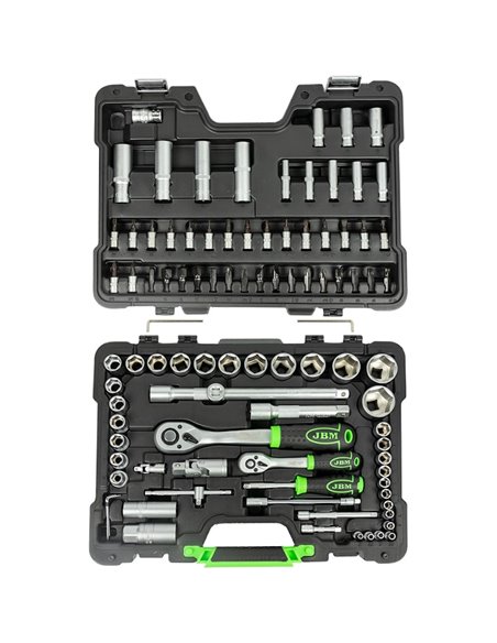 Caja de herramientas 94 piezas vasos hexagonales JBM 54038