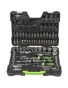 Caja de herramientas 94 piezas vasos hexagonales cromados JBM 54049 2