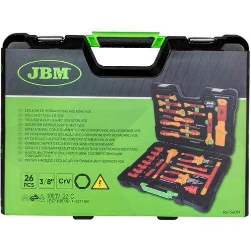 Caja de herramientas aisladas 26 piezas JBM 54091