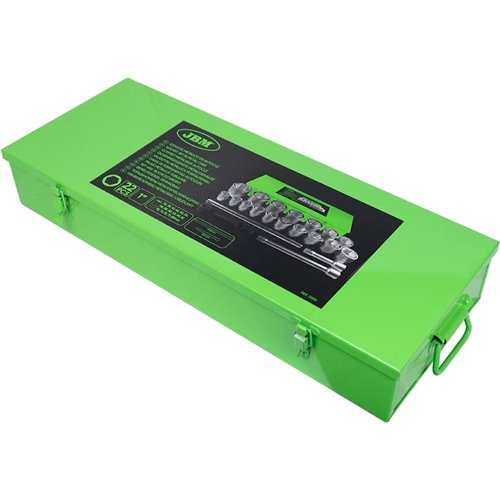 JBM 51616 Estuche metálico con 22 piezas de autoclé de 1" en hexagonal