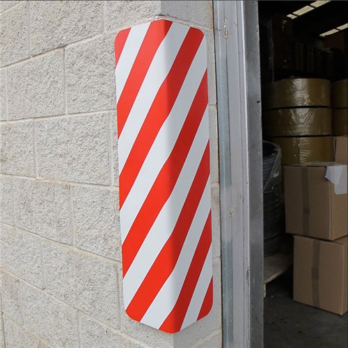Protector columna garaje autoadhesivo 700x300x20 rojo/blanco