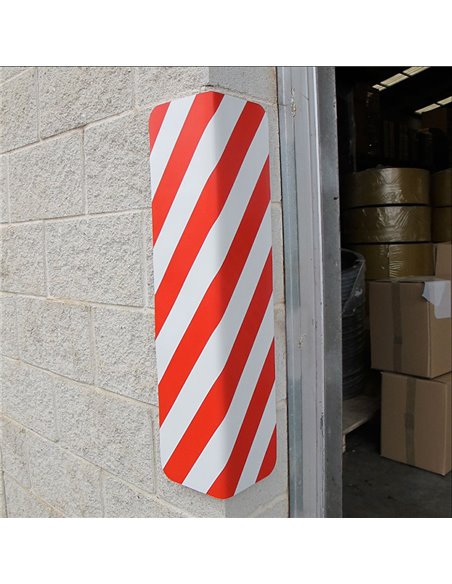 Protector columna garaje autoadhesivo 700x300x20 rojo/blanco