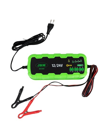 Cargador de batería coche JBM 53929 12/24V 7 amperios Cargador de batería coche JBM 53929 12/24V 7 amperios