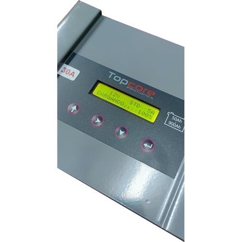 Cargador de baterías Topcore 30A 12/24V 9 pasos