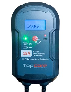 Cargador de baterías Topcore 15A 12/24V 9 pasos 2