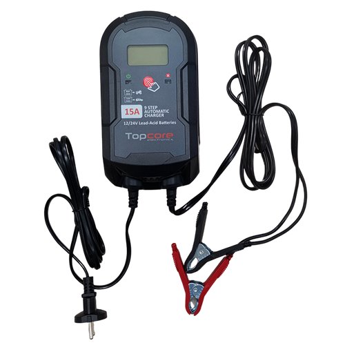 Cargador de baterías Topcore 15A 12/24V 9 pasos