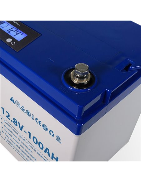 Batería de litio LiFePO4 EcoWatt 12.8V 100 Ah Smart BMS