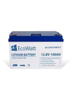 Batería de litio LiFePO4 EcoWatt 12.8V 100 Ah Smart BMS 2