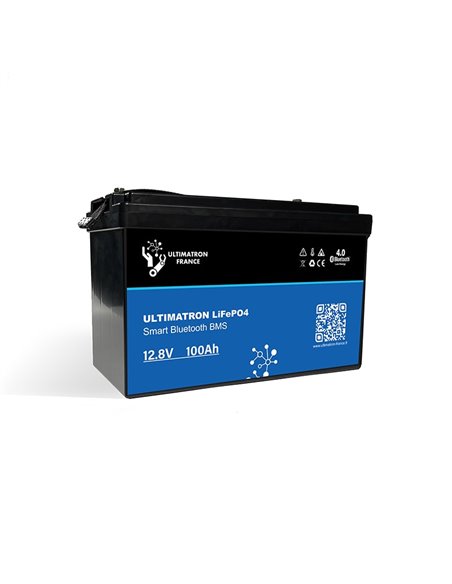 Batería de litio LiFePO4 Ultimatron 12.8V 100 Ah bluetooth y Smart BMS
