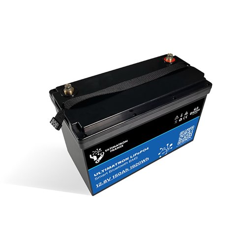 Batería de litio LiFePO4 Ultimatron 12.8V 150 Ah bluetooth y Smart BMS