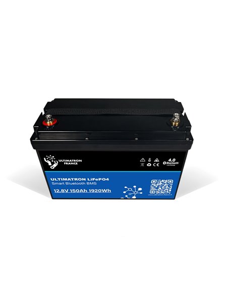 Batería de litio LiFePO4 Ultimatron 12.8V 150 Ah bluetooth y Smart BMS