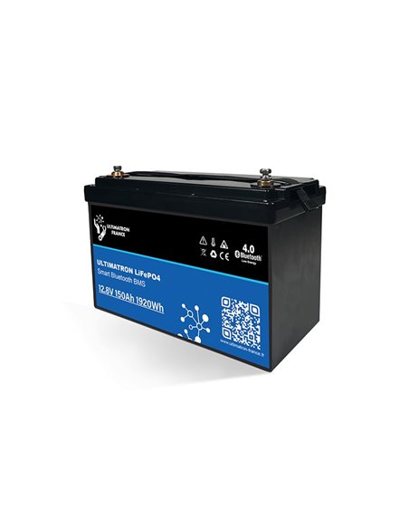 Batería de litio LiFePO4 Ultimatron 12.8V 150 Ah bluetooth y Smart BMS