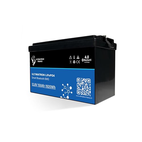 Batería de litio LiFePO4 Ultimatron 12.8V 150 Ah bluetooth y Smart BMS