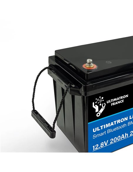 Batería de litio LiFePO4 Ultimatron 12.8V 200 Ah bluetooth y Smart BMS