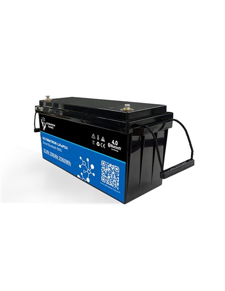 Batería de litio LiFePO4 Ultimatron 12.8V 200 Ah bluetooth y Smart BMS