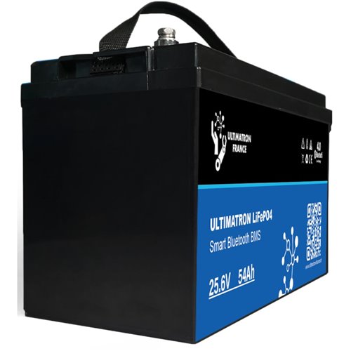Batería de litio LiFePO4 Ultimatron 25.6V 54 Ah bluetooth y Smart BMS