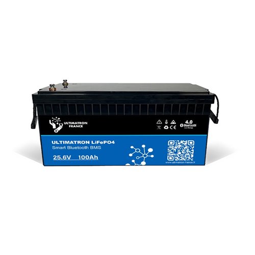 Batería de litio LiFePO4 Ultimatron 25.6V 100 Ah bluetooth y Smart BMS