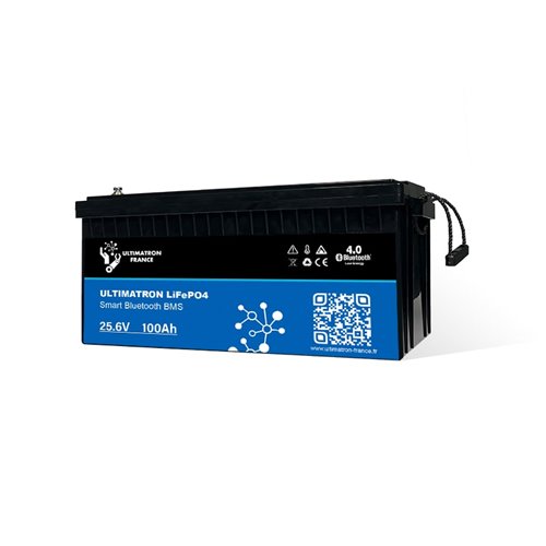 Batería de litio LiFePO4 Ultimatron 25.6V 100 Ah bluetooth y Smart BMS