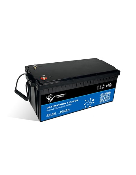 Batería de litio LiFePO4 Ultimatron 25.6V 100 Ah bluetooth y Smart BMS