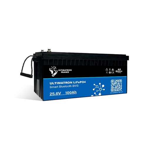 Batería de litio LiFePO4 Ultimatron 25.6V 100 Ah bluetooth y Smart BMS