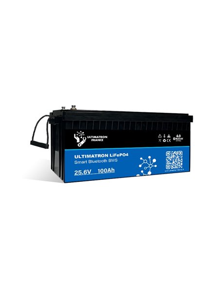 Batería de litio LiFePO4 Ultimatron 25.6V 100 Ah bluetooth y Smart BMS