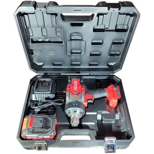 Llave de impacto a batería 1" 2200 Nm con 2 baterías y cargador