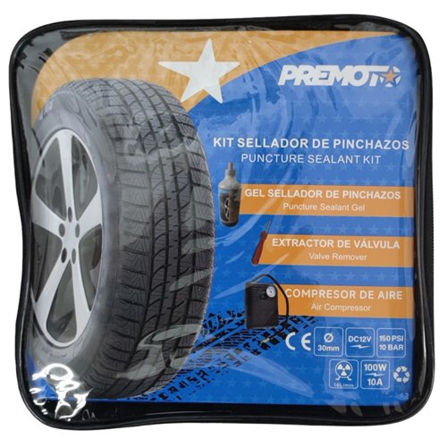 Kit reparador de pinchazos con compresor RP-500
