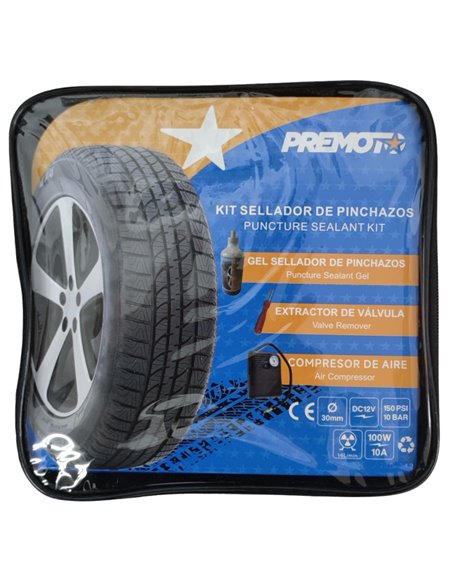 Kit reparador de pinchazos con compresor RP-500
