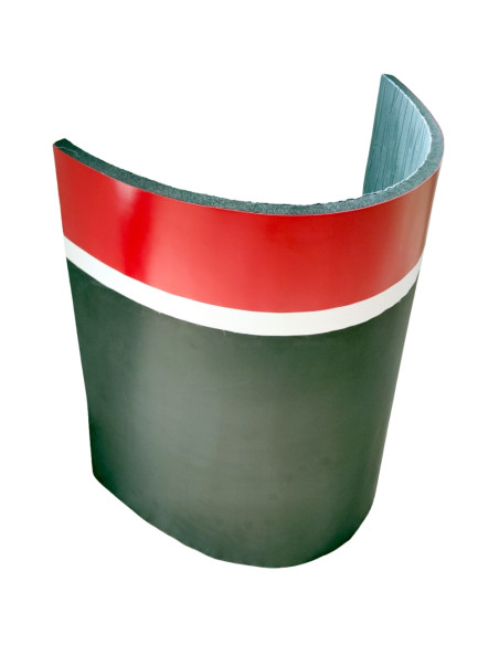 Protector de garaje por metros rojo/blanco/negro