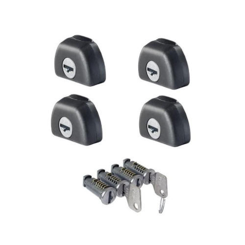 4 conteras antirrobo CRUZ Alu 45x30 + 4 bombillos (nuevo perfil NT-8-3 contera 012-162)